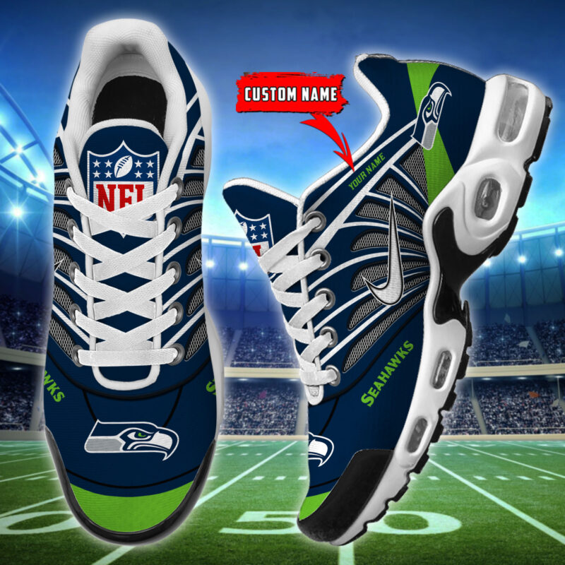 Customize Your Name with Seattle Seahawks Ver 39 Sport Shoes - Image 3