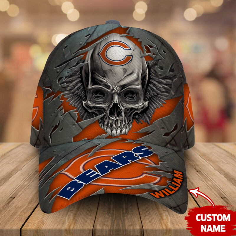 Chicago Bears-Personalized NFL Skull Cap V2-SPCAPA0109006 - Image 2