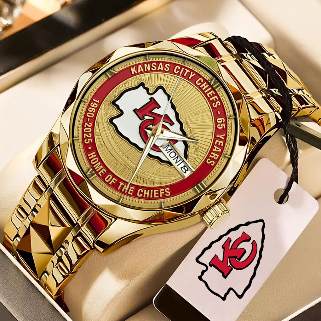 Kansas City Chiefs 60 Years Anniversary 2025 Alloy Luxury Quartz Watch – TMTHU694