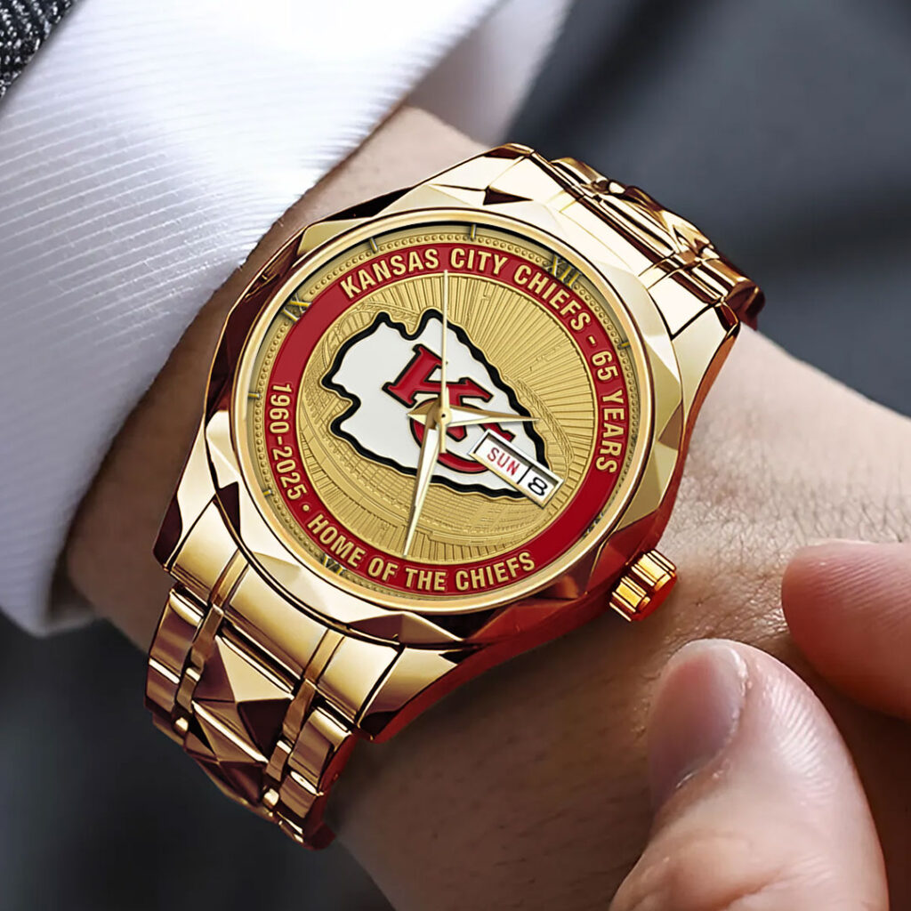 Kansas City Chiefs 60 Years Anniversary 2025 Alloy Luxury Quartz Watch – TMTHU694 - Image 3