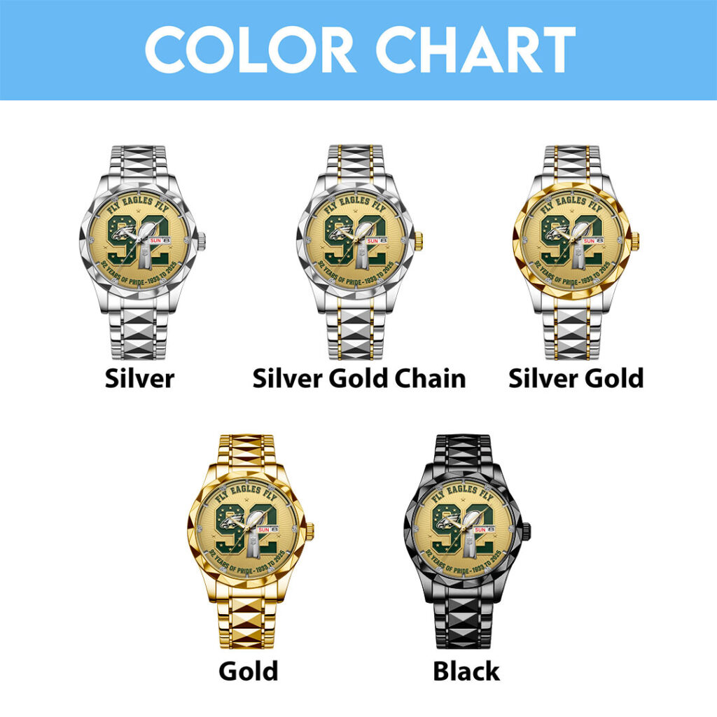 Philadelphia Eagles 92 Years Anniversary 2025 Alloy Luxury Quartz Watch – TMTHU698 - Image 4
